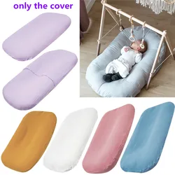 Housse de matelas à langer en coton doux pour bébé, couleur unie, protection pour la literie des nouveau-nés