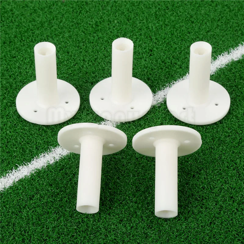 5Pcs Tees Rubber Golf Driving Range Mat Tees Holders Practice Training Divot Tool White Golf Rubber Tee Holder 57mm