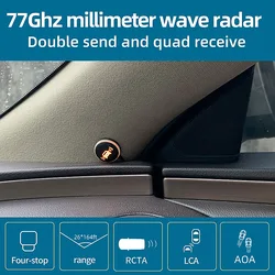 Driintel 77GHz RCTA AOA Millimeter Wave Radar blind spot detection System BSD BSM Microwave Radar Blind Spot Monitoring System