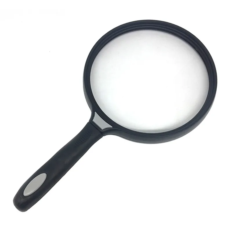 130 mm Large Lens Handle Magnifying Glass 3X Reading Magnifier Wide Field Map Newspaper Reading Jewelry Appreciation