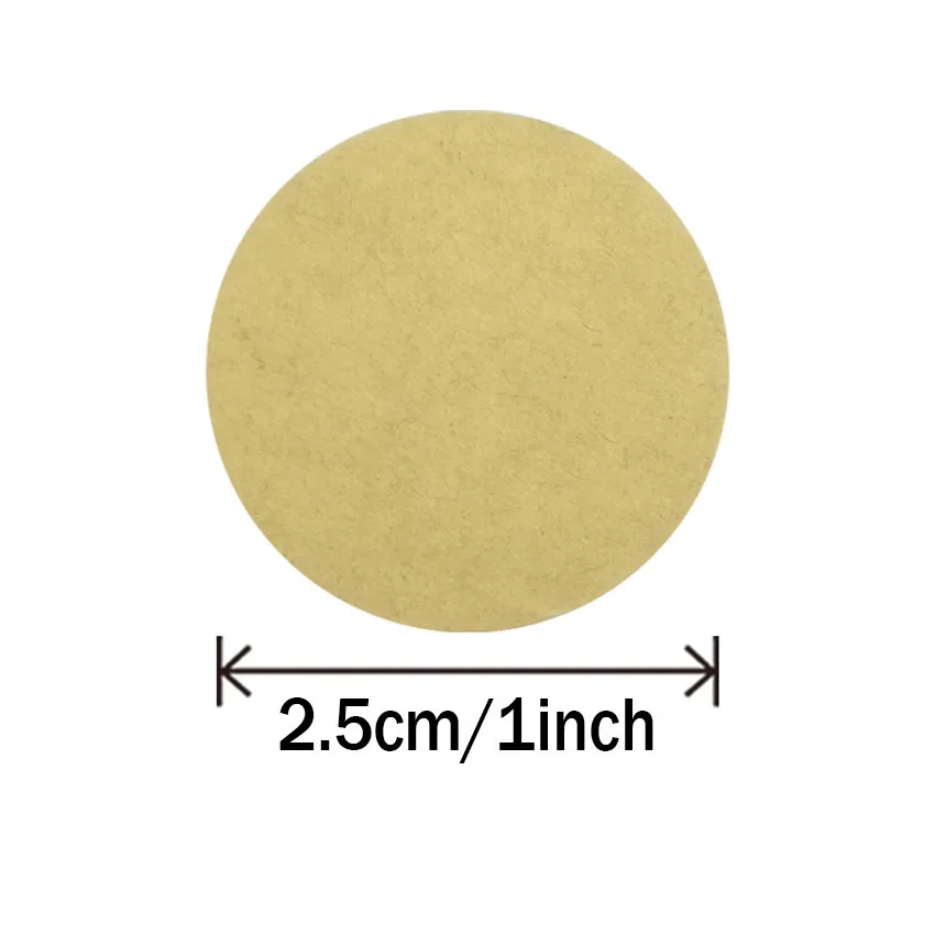 100-500Pcs Blank Kraft Paper Round Heart Stickers DIY Cake Baking Cookies Gifts Box Packaging Stickers Envelope Sealing Labels