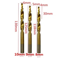 4-8/5-9/6-10mm HSS Twist Step Drill Bit For Woodworking Kreg Manual Pocket Hole Drill