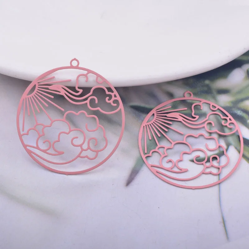 30 Stück AB6285 32*30mm lackierte Messing-Sonnen- und Wolken-Anhänger für DIY-Schmuck und Ohrring-Zubehör – Detail 8