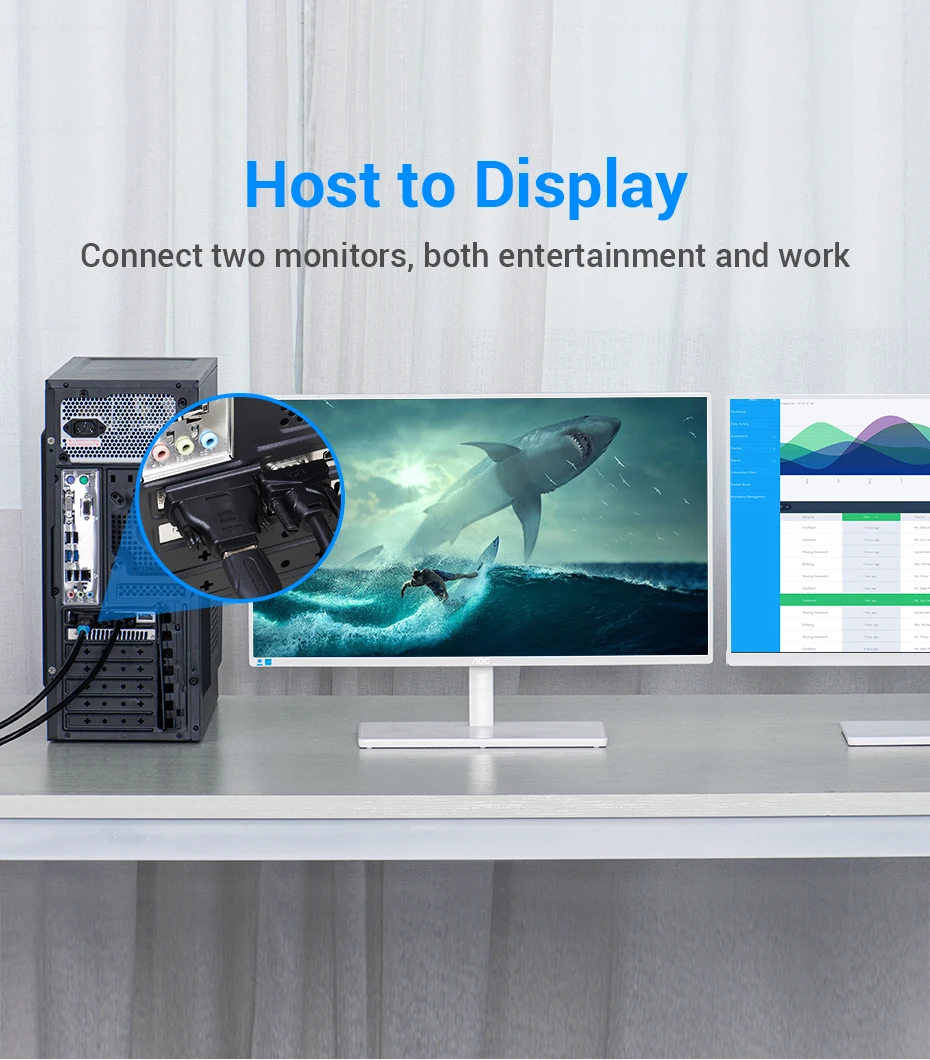 Vention DVI zu HDMI Adapter Bidirektionaler DVI D 24+1 Stecker auf HDMI Buchse Kabelanschluss Konverter für Projektor HDMI zu DVI – Detail 8