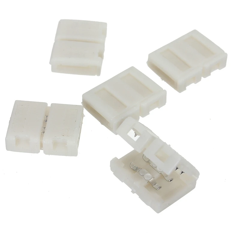 Connecteur de bande LED 100, 5/10/20/3528 pièces/lot, 8mm, 2 broches, adaptateur PCB pour bande LED, couleur unique, livraison directe