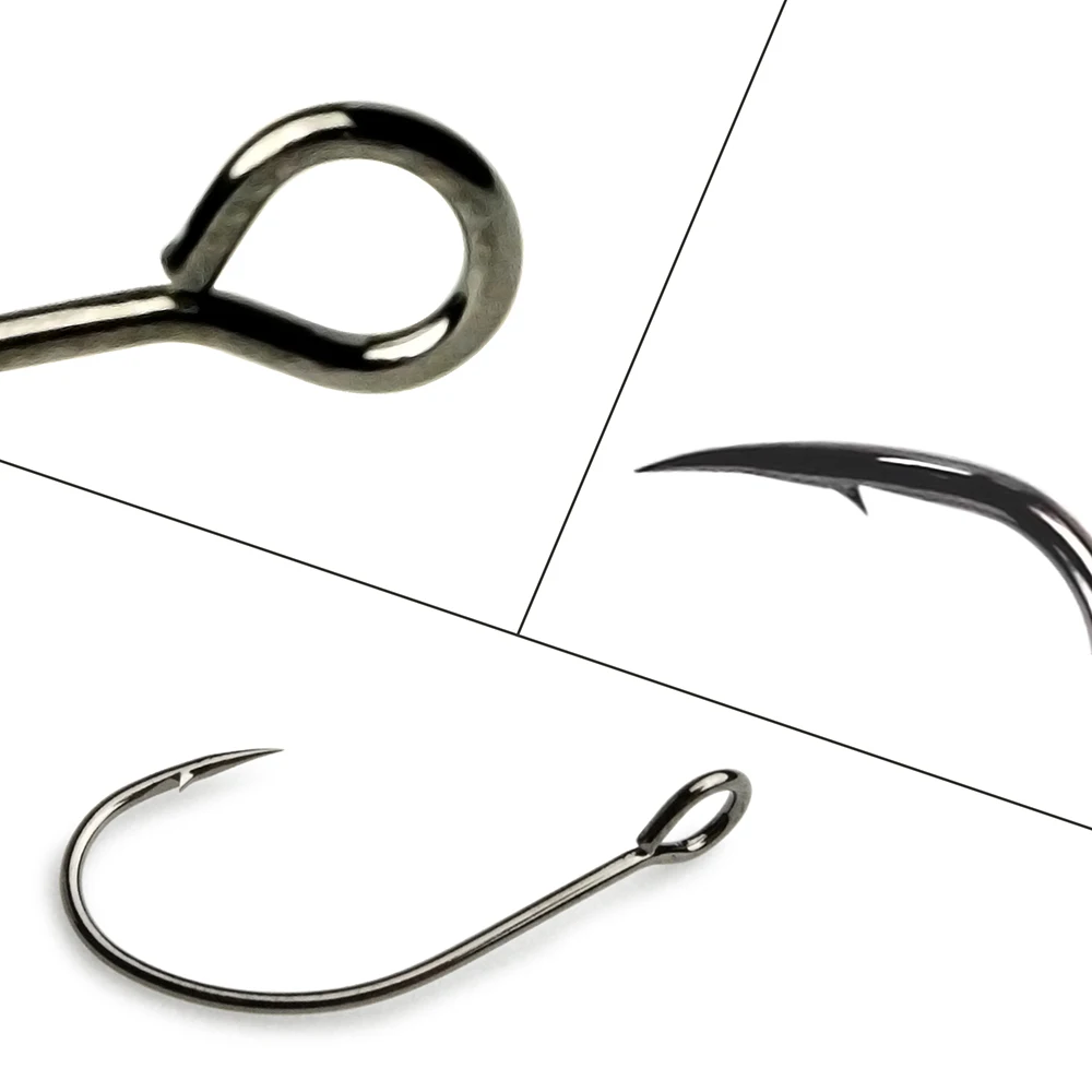 Castfanatic S31 Barbed Assist Hook Single Barbless Spoon Hooks high Carbon Steel With Big Eye Fishing tackle For trout jig Bait