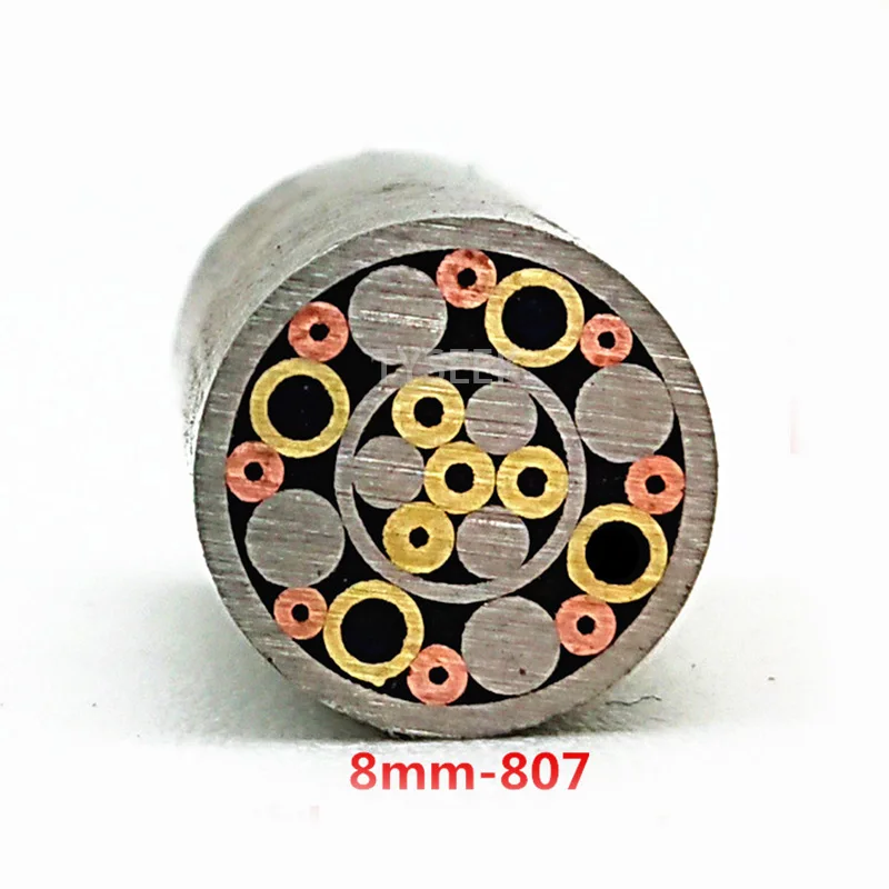 8mm Mosaic Pin Rivets for Knife Handle Screw Decorate 21 Kinds Design Exquisite Style Length 9cm