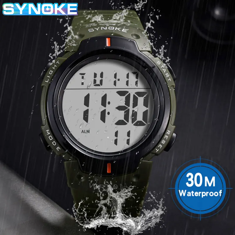 PANARS 9668 Men Digital Watch LED Display Waterproof Male Wristwatches Chronograph Calendar Alarm Sports Watch Relogio Masculino