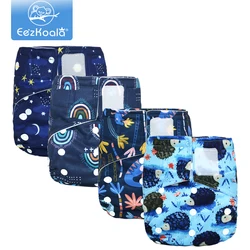 EezKoala 1PC pannolino di stoffa ecologico pannolini per bambini ad asciugatura rapida inserto riutilizzabile pannolino chiusura a strappo con due tasche