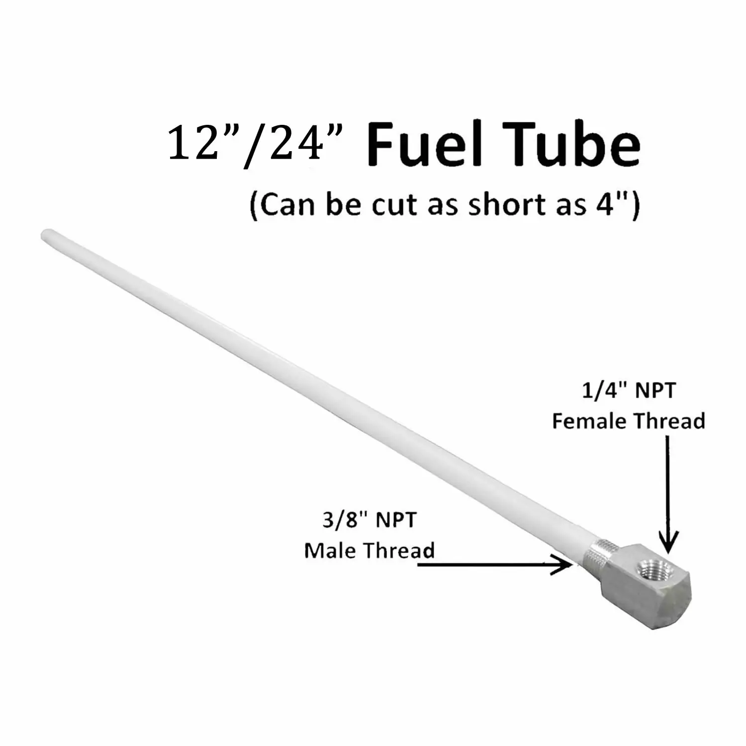 

7-0948 Fuel Withdrawal Standard Universal Boat Gas Tank Tube, Adjustable Length Rigid Polyethylene Fuel Tube With Strainer