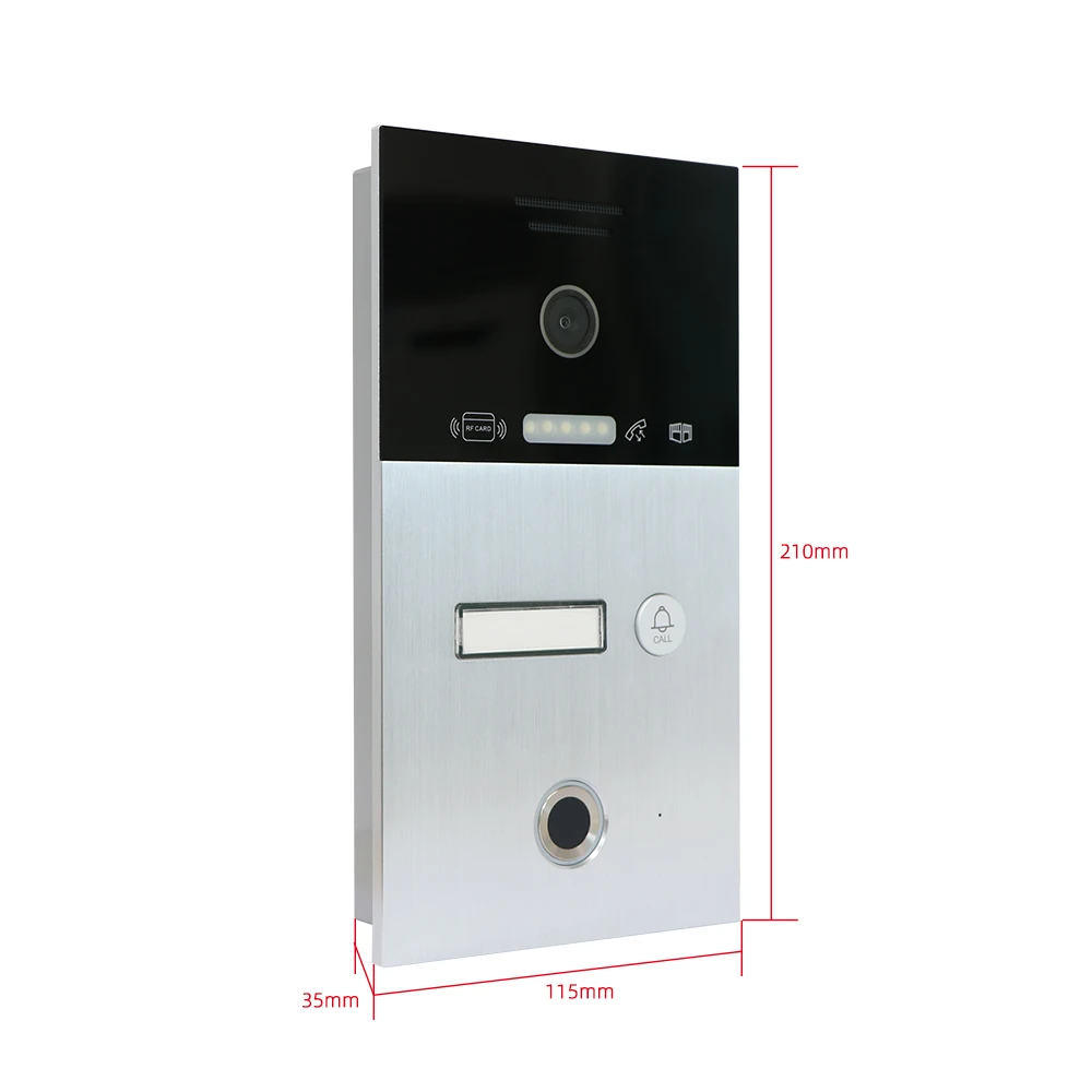 Jeatone Fingerprint IP Video Doorbell Doorphone with POE ID Card&Fingerprint Password 120°Wide Vision IP65 Waterproof Call panel