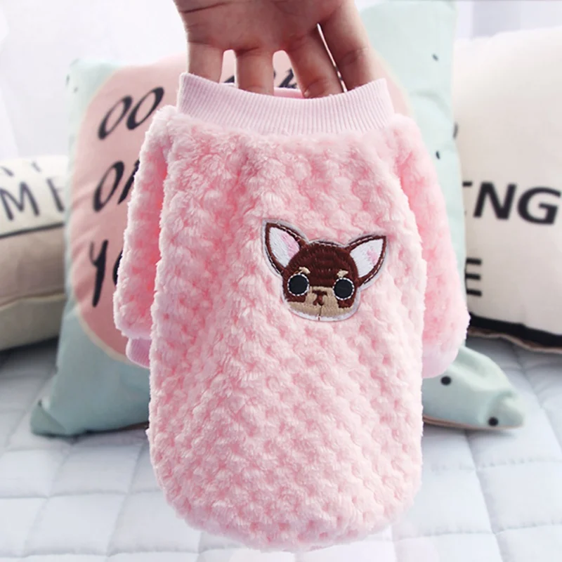 Winter Fleece Dog Clothes Warm Pet Dog Jacket Coat Puppy Kitten Clothing For Small Medium Dogs French Bulldog Chihuahua Outfit