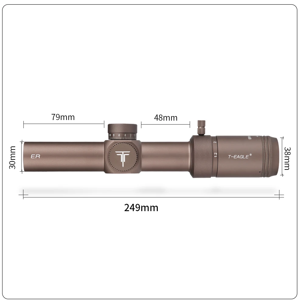 T-EAGLE ER 1.2-6 x 24 IR HK Riflescope Spotting Scope for Rifle Hunting Optical Collimator Gun Sight Red Green Light free mount