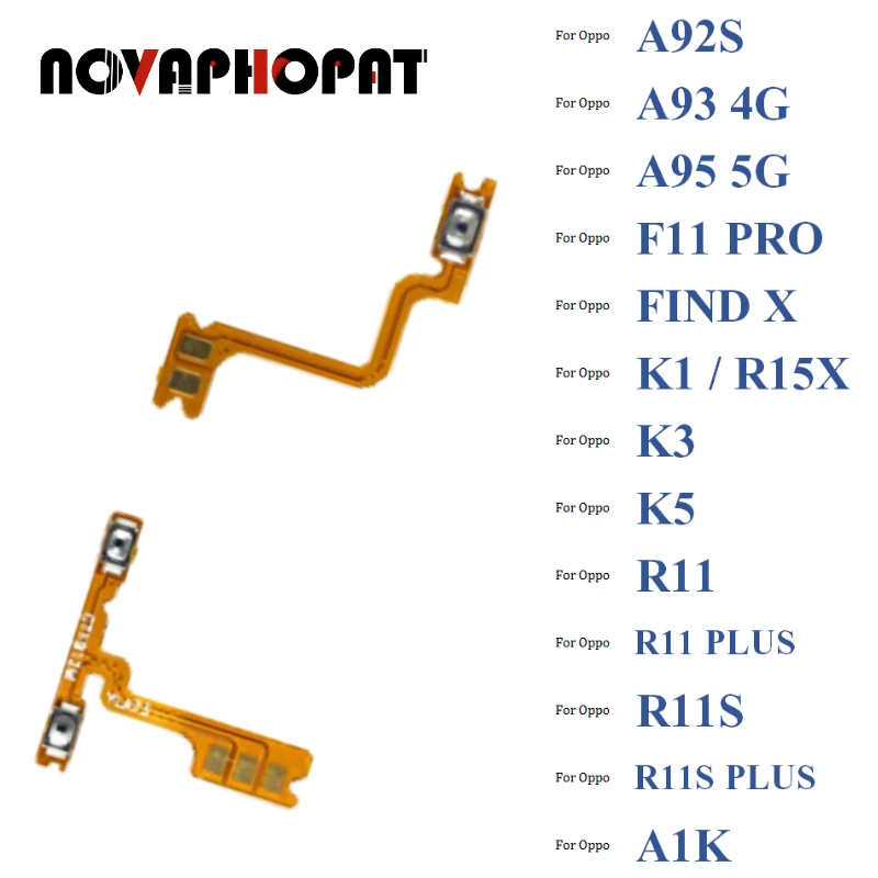 

10PCS For Oppo A92S A93 4G A95 5G F11 PRO FIND X K1 R15X K3 K5 R11 R11S PLUS Power On Off + Volume Up Down Buttons Flex Cable