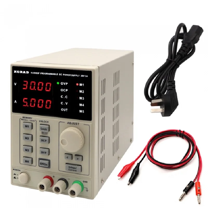KORAD-fuente de alimentación ajustable KA3005D, 30V, 5A, Banco de Laboratorio Digital, fuente de alimentación estabilizada, interruptor regulador de voltaje