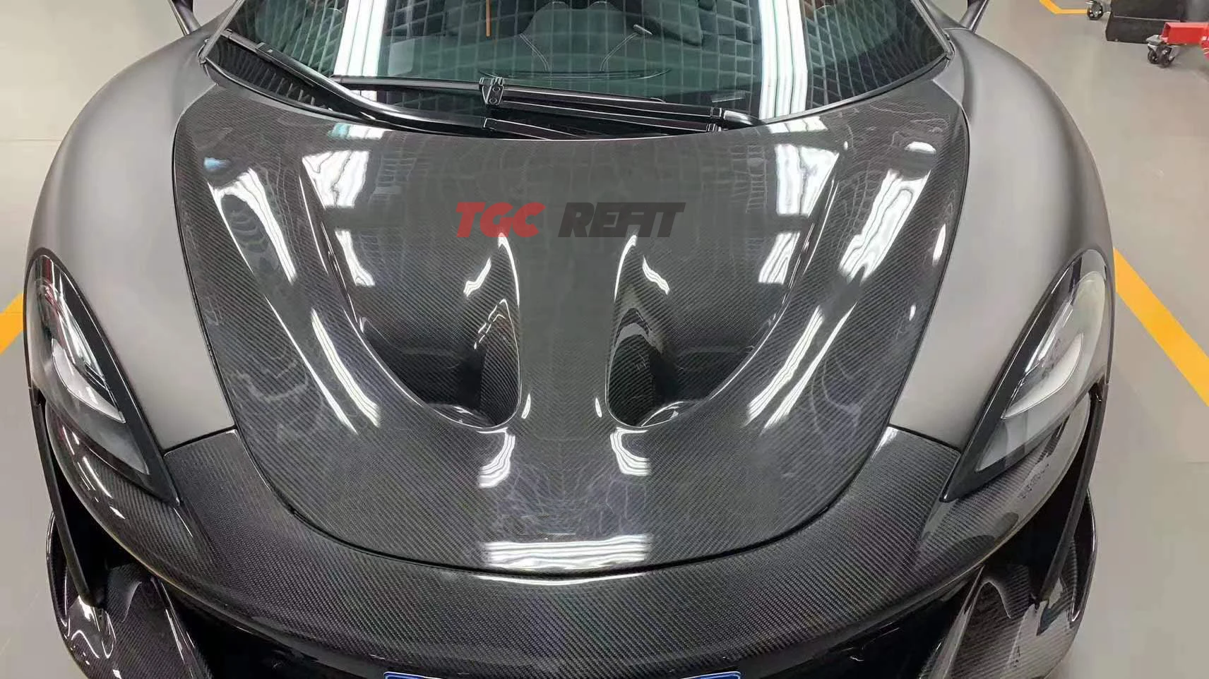 Front Bumper Hood Car Accessories For Mclaren 540c 570s 570gt 600lt Hood Bonnet Dry Carbon Novitec Style