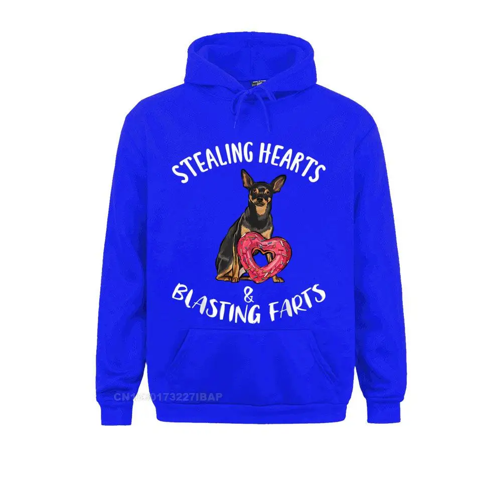 Stealing Hearts Blasting Farts Miniature Pinscher Valentines Personalized Hoodies Autumn Men Sweatshirts Europe Hoods Slim Fit