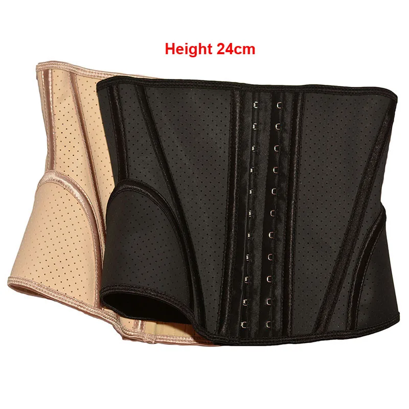 9.4 inch 100% Latex Waist Trainer Corset 9 Steel Bone Body Shape Corset Slimming Belt Shaperwear Waist Cincher for Women Ladies