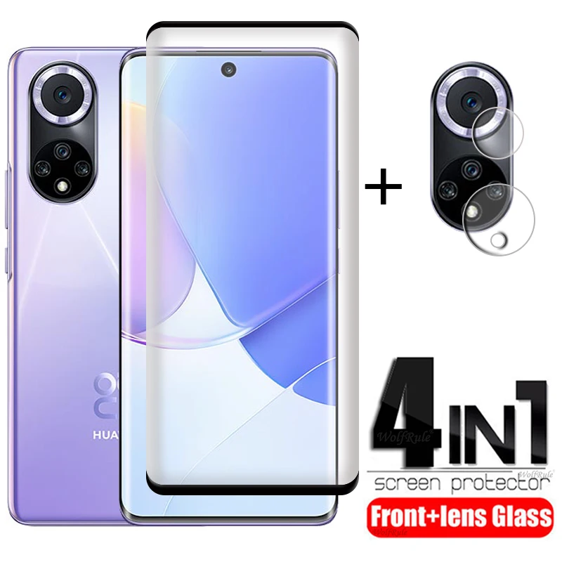 4-in-1 For Huawei Nova 9 Glass For Huawei Nova 9 Tempered Glass Protective HD Full Film Screen Protector For Nova 9 Lens Glass