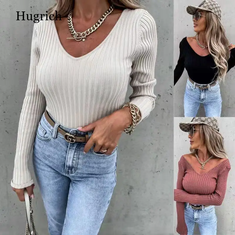 2021 Autumn Winter New Women's European and American Casual Slim Solid Color Pit Long Sleeve Jacket Bottoming Shirt