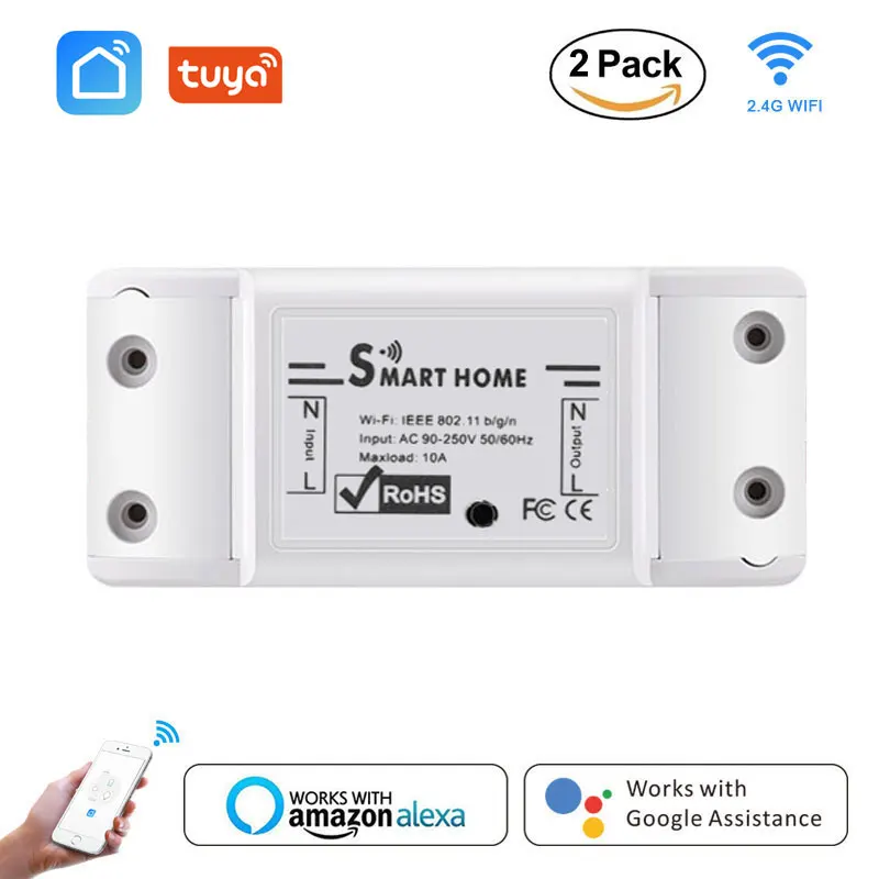 DIY WiFi светильник выключатель универсальный выключатель таймера приложение Smart Life Беспроводной дистанционного Управление работает с Google Home, Alexa