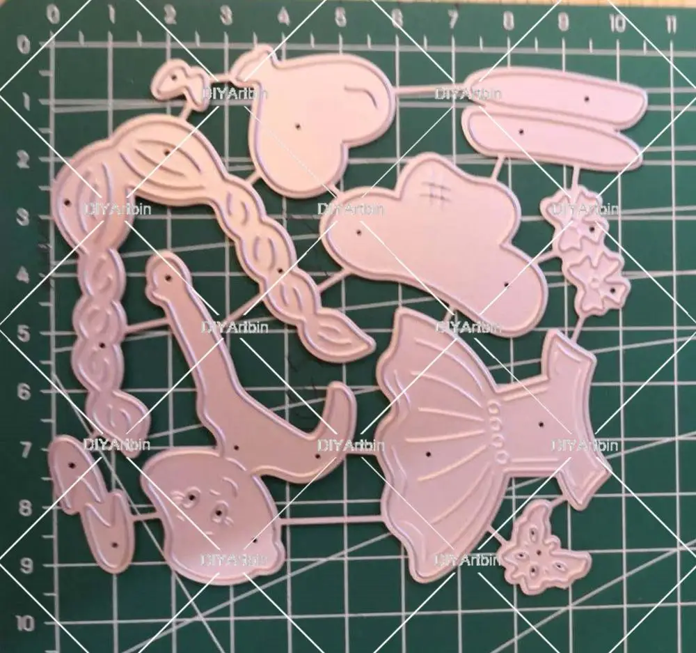 Dancing Girl Cutting Dies Brithday Ballet Layering Die Photo Album Embossing Die Paper Cards Making