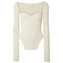 White Side Split Sweater #6