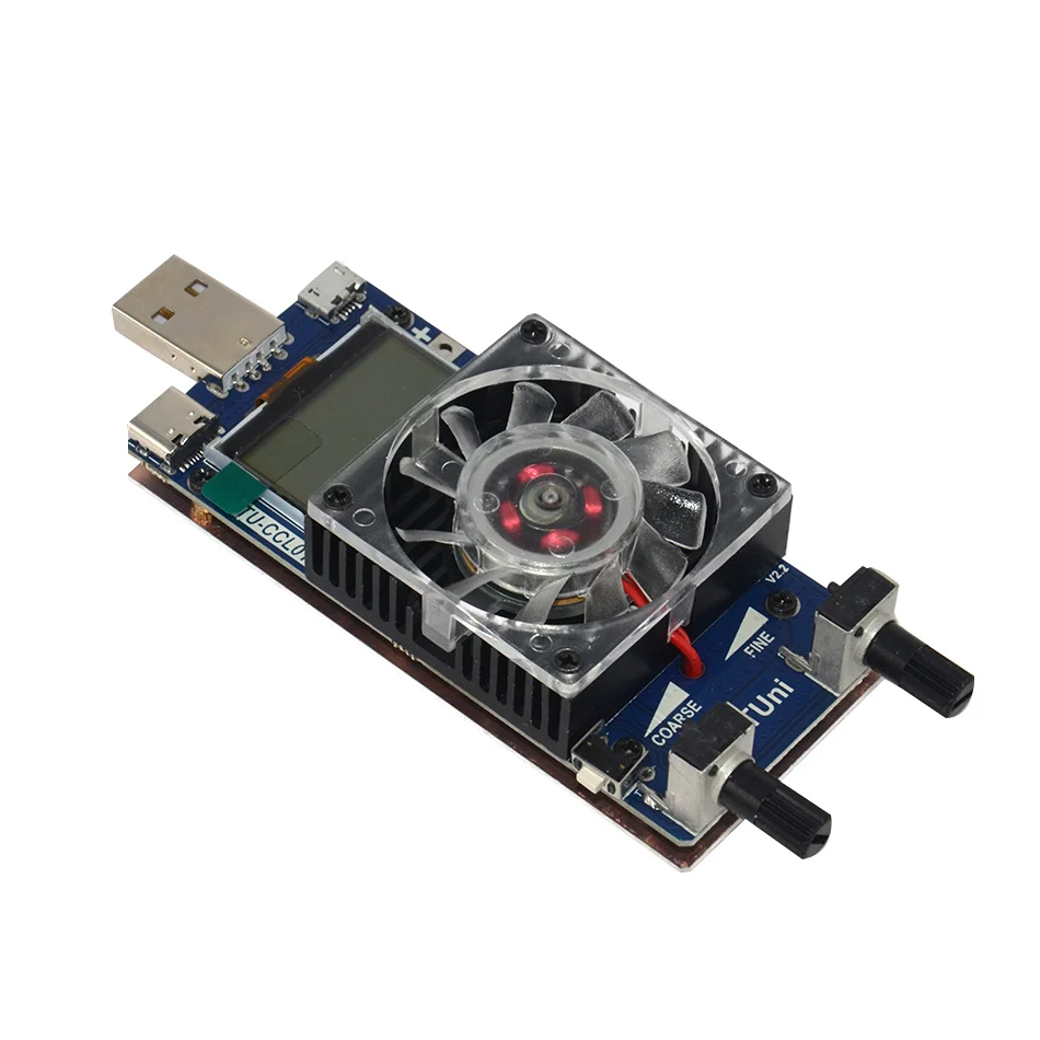 Gatilhos 35w Corrente Constante Dupla Ajustável Usb Cabo de Dados de Carga Eletrônica Bateria Descarga Tester Voltímetro Novo qc 2.0 3.0