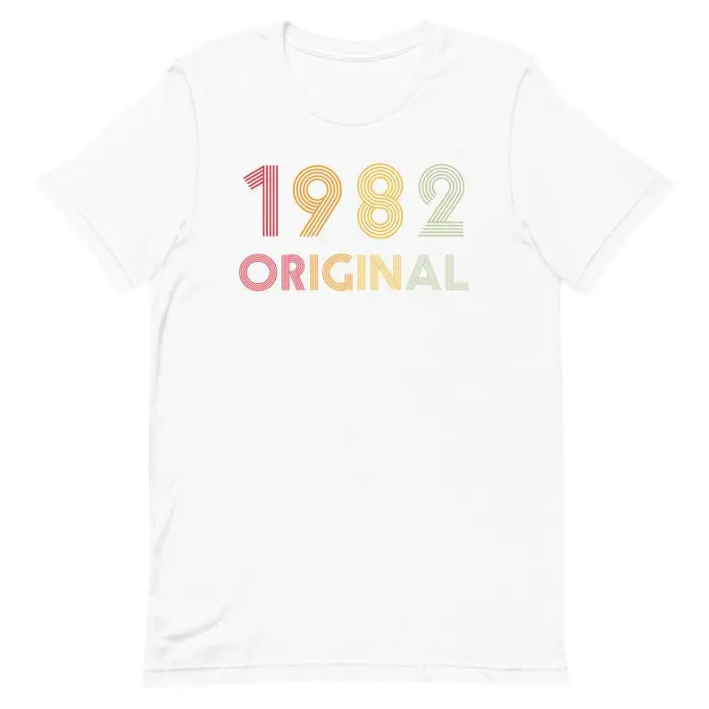 39th birthday T-shirt original 1982 interesting birthday shirt ladies birthday gift summer personality casual cotton unisex