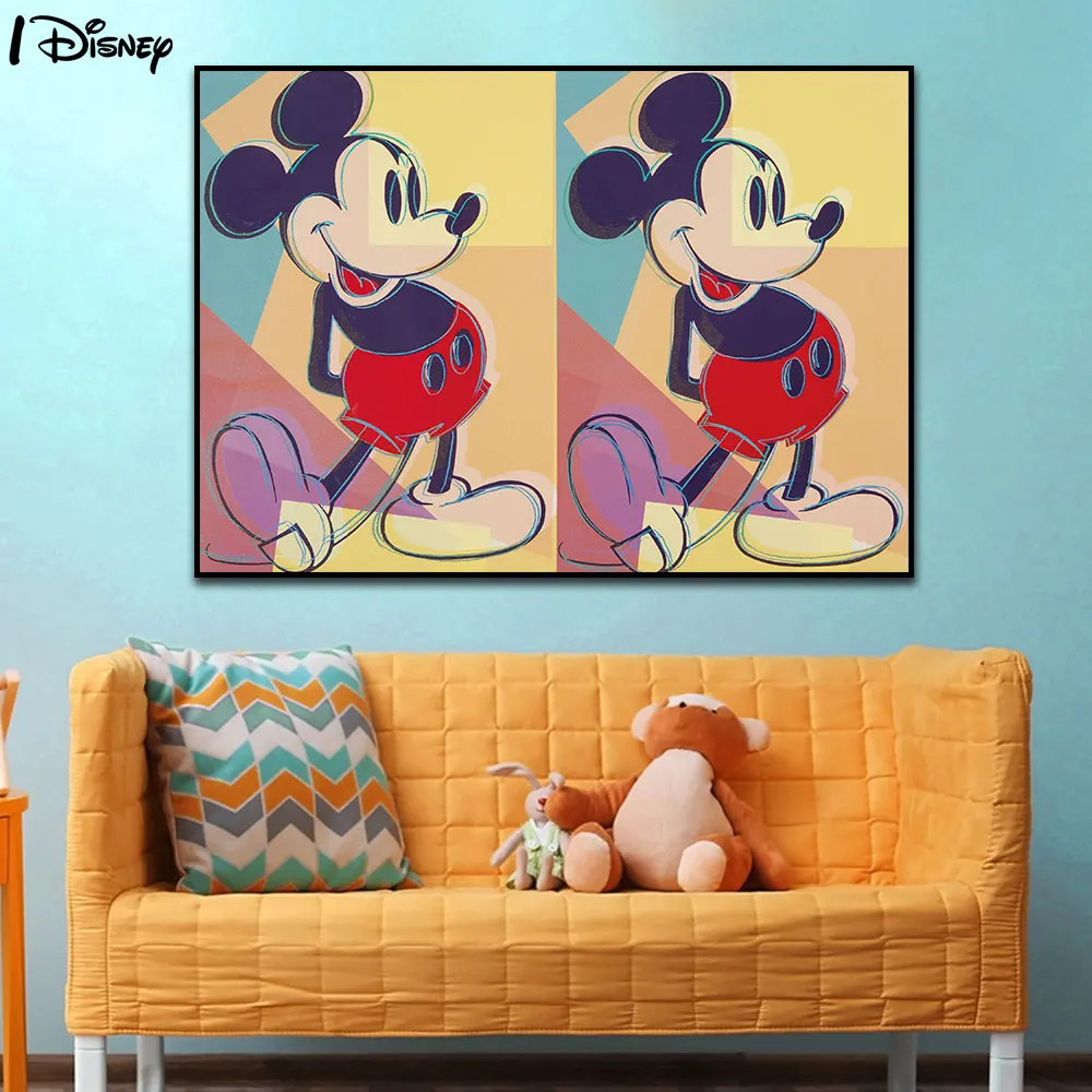 Disney Anime Mina Mickey Mouse Posters and Prints Canvas Painting Wall Art Picture For Living Room Home Decor Frameless