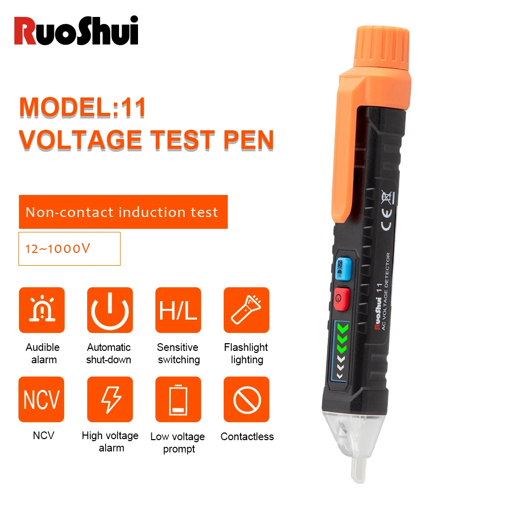 Non-contact Voltage Detector 12-1000V Sensitivity Pen Meter Socket Wall Electric Power Sensor Tester Voltage Indicator Voltmeter