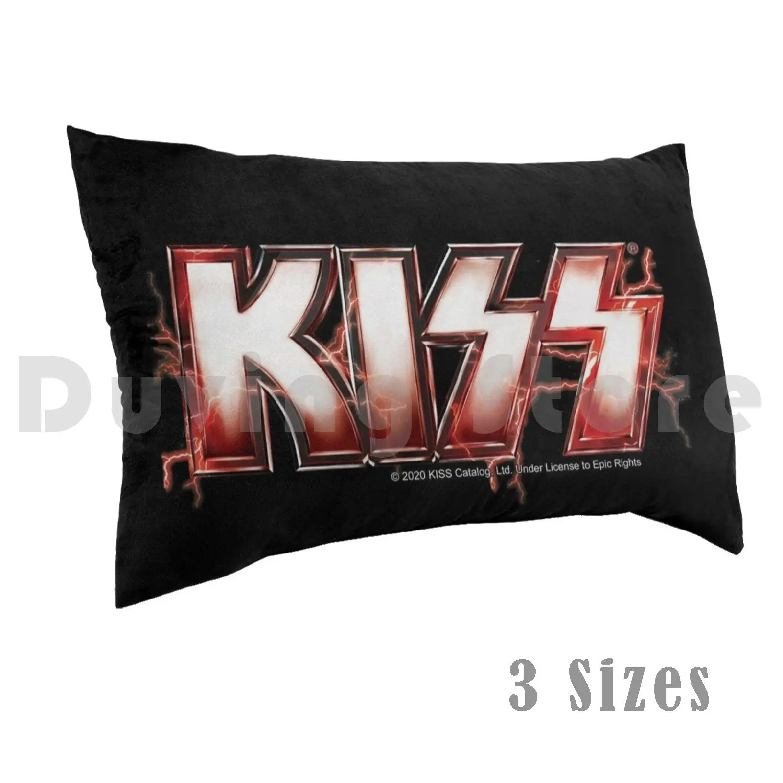 Kiss ? Rock Music Band-Red Lightning LogoPillow case Kiss Fan Art Kiss Band Kiss Music Kiss The