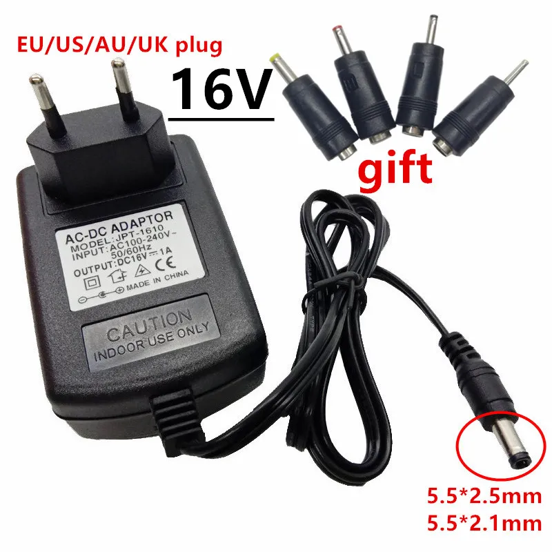 

Universal AC DC Power Adapter Supply 220v to 16V Adaptador Adaptor 16 Volt 0.9A 900mA 1A 1.5A 2A 2.5A 16 V 4pcs Jack Plugs