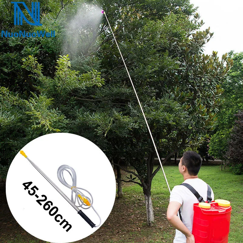 2.6m Stainless Steel Electric Sprayer Scalable Lengthening Spray Rod Fruit And Vegetable Garden Nozzle Mast  Fishing Rod