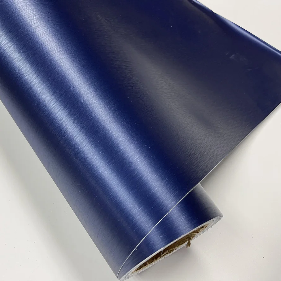 أسود أزرق رمادي داكن فضي معدني نحى الألومنيوم الفينيل سيارة التفاف الفيلم الحجم: 10/20/30/40/50/58 سنتيمتر x 152 سنتيمتر