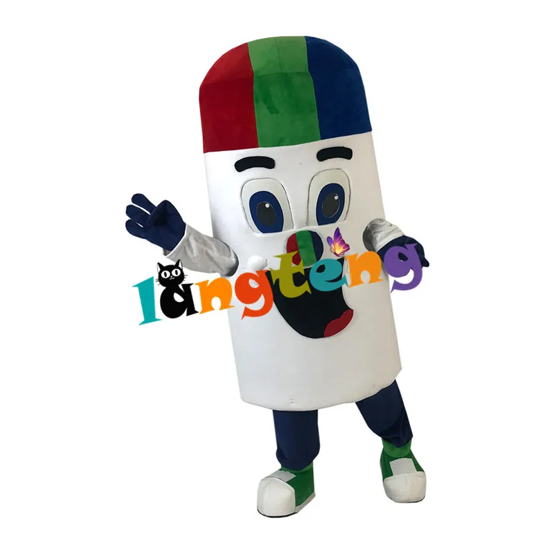 1028 Pill Mascot Costume Medicine Custom Fancy Costume Anime Cosplay Kits Mascotte Fancy Dress Carnival Costume