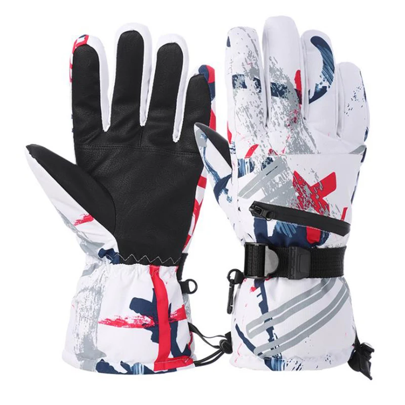 Unisex Professional Ski Gloves Touch Screen Fleece Winter Warm Snowboard Gloves Waterproof Men Motorcycle Thermal Gloves