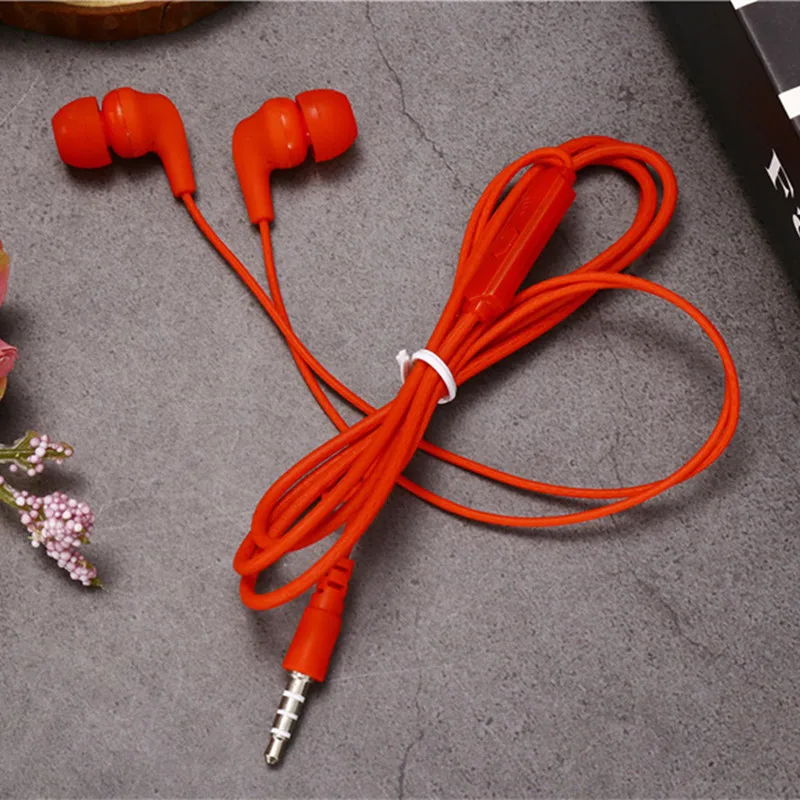 20 Pcs Portable In-ear Headphones Android General Line Control Movement Headset Mic Gifts Wholesale for Phone MP3