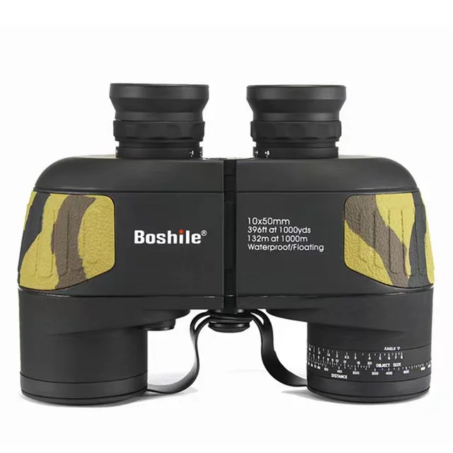 

Professional Army 10X50 Nautical Waterproof Military Floating Binoculars Navigation Telescope Built-in Rangefinder Reticle