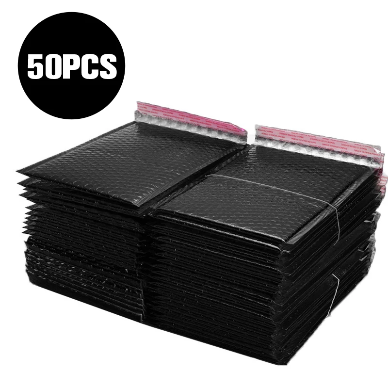 10/30/50Pcs Foam Envelope Self Seal Mailers Padded Shipping Envelopes With Bubble Mailing Bag Shipping Packages Black