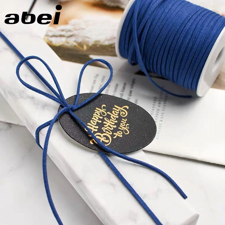 10Meter 3mm Velvet Ribbon For Gift Box Paper Bag Floral Packing Lace Tape DIY Leather Cord Handmade Jewelry Material Wholesale