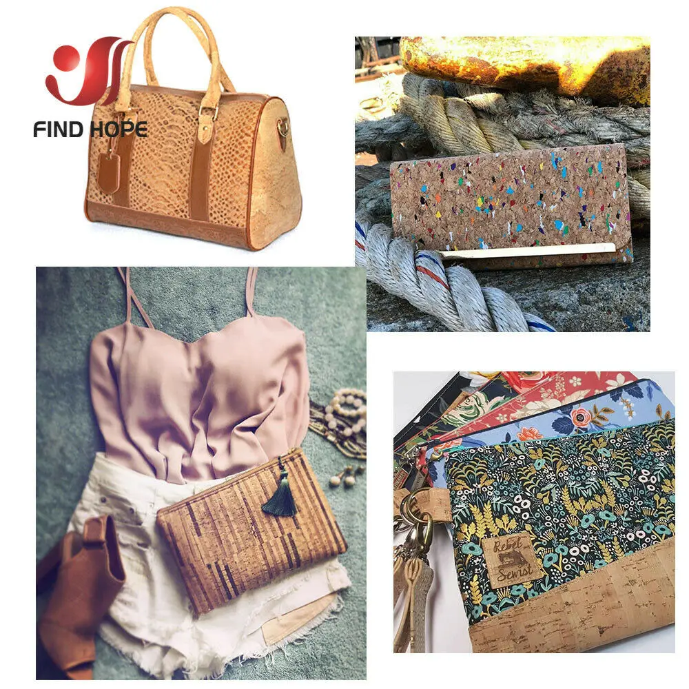 20*30cm Natural Cork Wood Faux Leather Fabric Printed Colored For Handmade Bow Craft Bag Shoes Sheet DIY Material