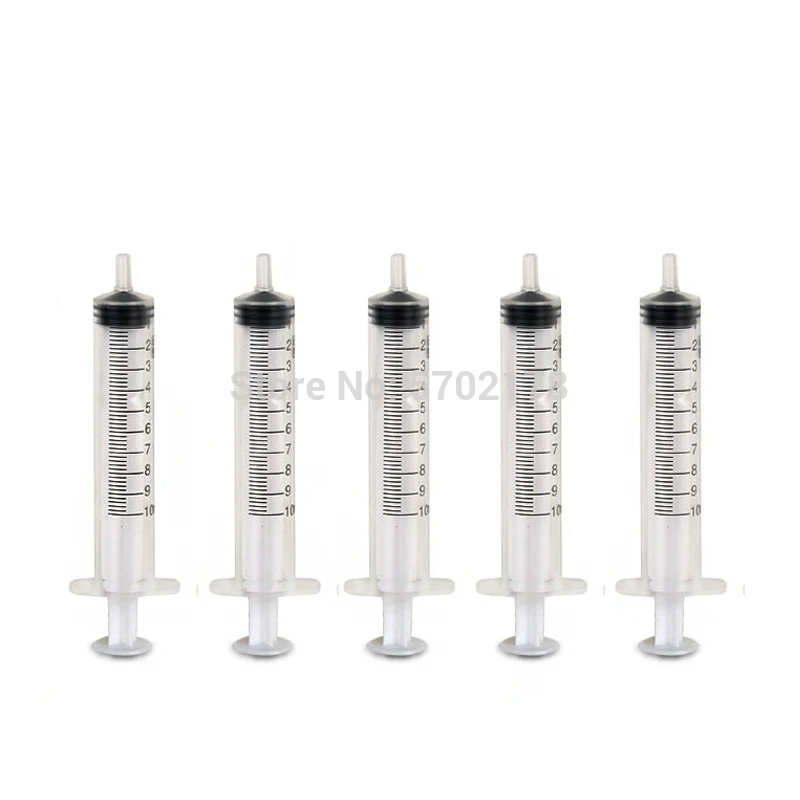 Seringa de cola para morcego 10ml, seringa de plástico adesivo para distribuição de animais de estimação, cartucho de tinta nutricional para fechar com 10 peças