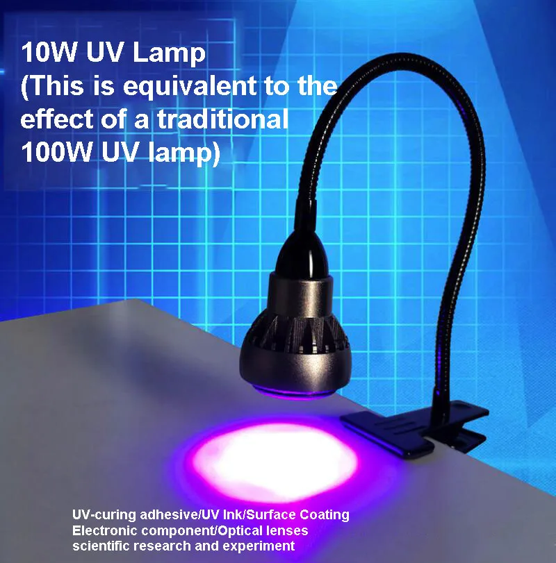 

10W UV Lamp, Resin glue without shadow glue green oil curing lamp shadowless lamp