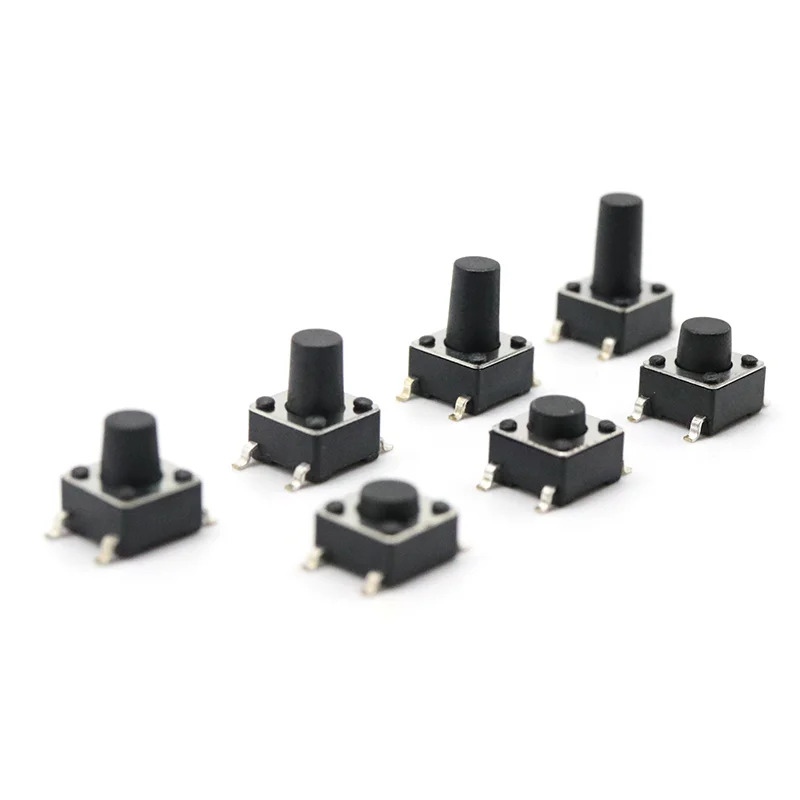 100pcs SMD Switch 6*6*4.3mm 6*6*5mm 6/7/8/9/10/11/12/13 6X6 4Pin Tactile Tact Push Button Micro Switch