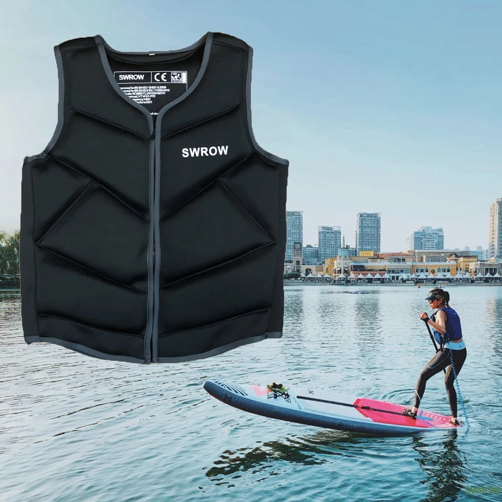 Chaleco salvavidas de neopreno para adultos, ropa de seguridad para deportes acuáticos, kayak, natación, Surf a la deriva, botes de rescate