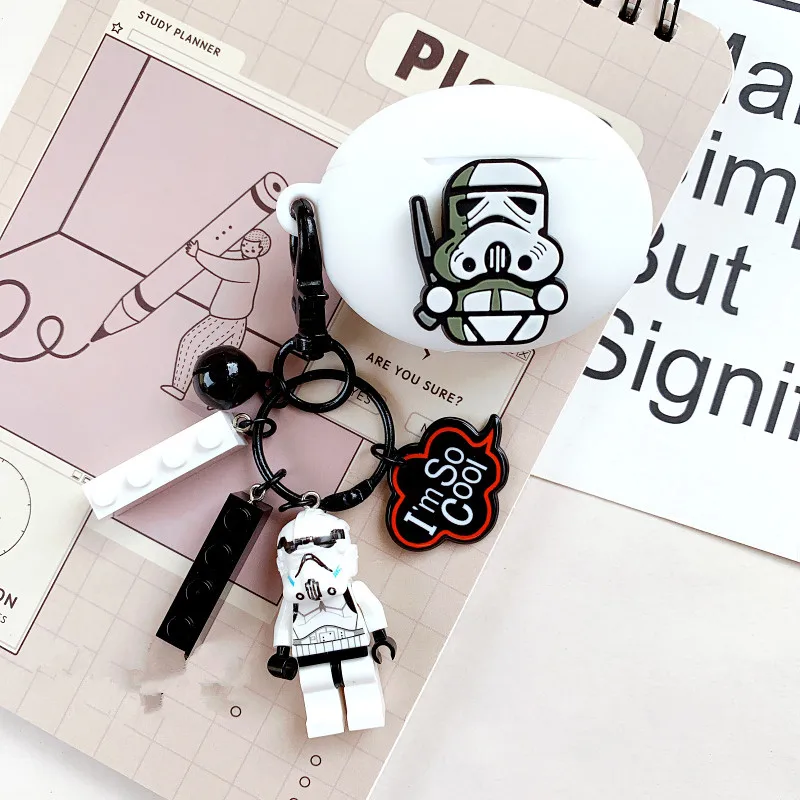 Casing Earphone Kartun Penutup untuk Huawei Freebud 4i Silikon Lembut Headphone Bluetooth Nirkabel Casing Pelindung dengan Gantungan Kunci