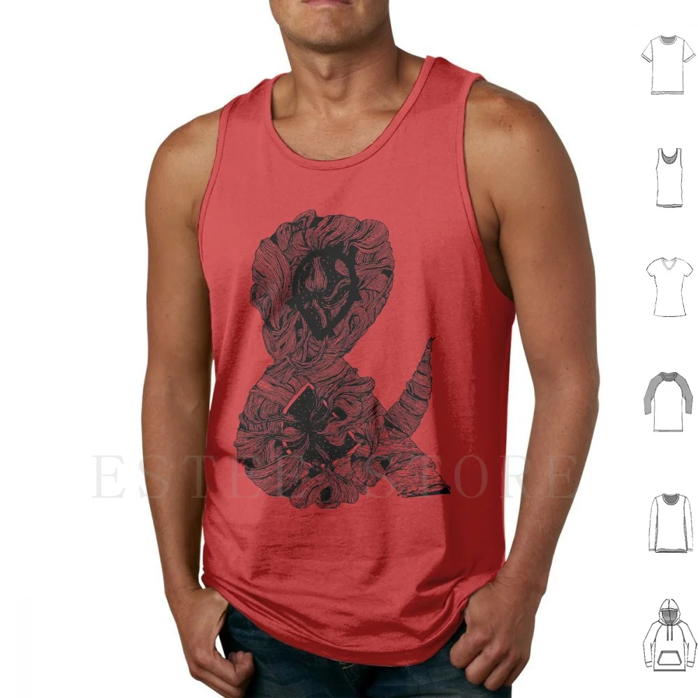 Tank Tops Vest Sleeveless Font Character Symbol Abstract Black And White Black Thread Universe Stars White