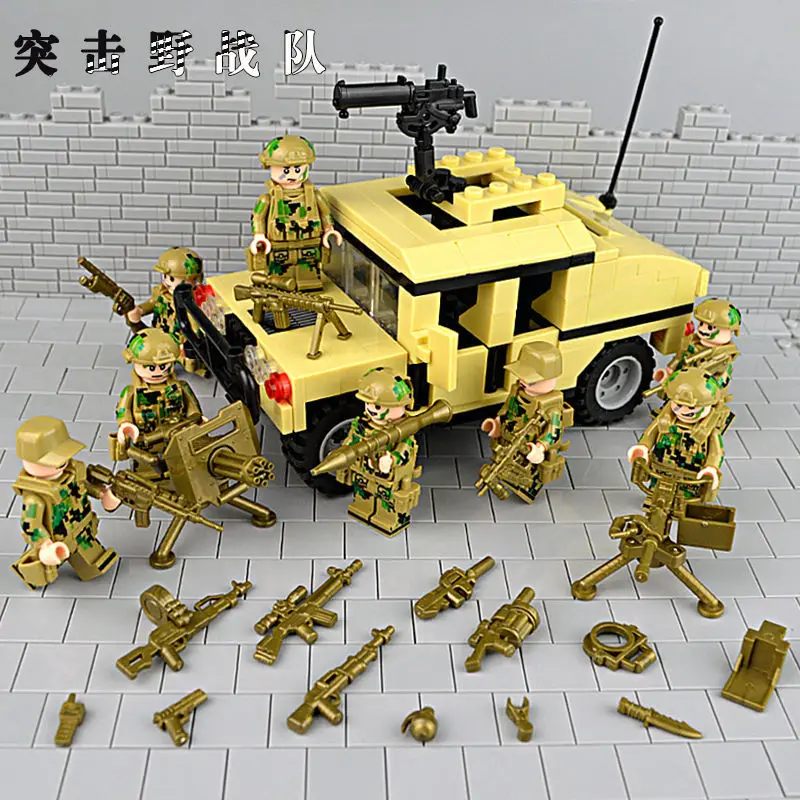 DIY Mini Assembled Toy Gun Military Base weapons vehicle Parent Child Interactive Games birthday present gift for baby children