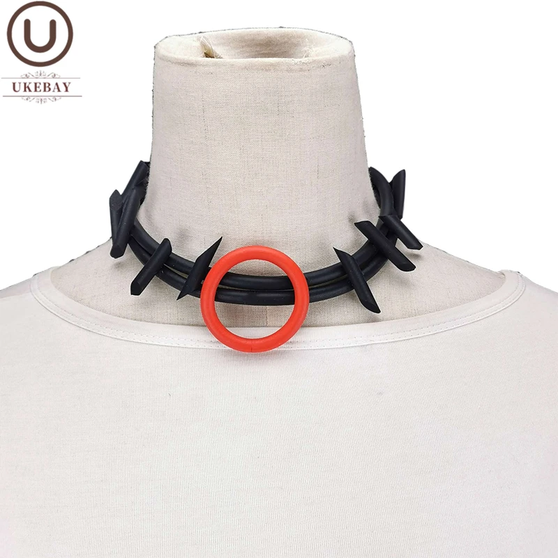 UKEBAY New Gothic Choker Necklaces Women Rubber Jewelry Adjustable Chains Black Sweater Necklace Party Accessories  Round Choker